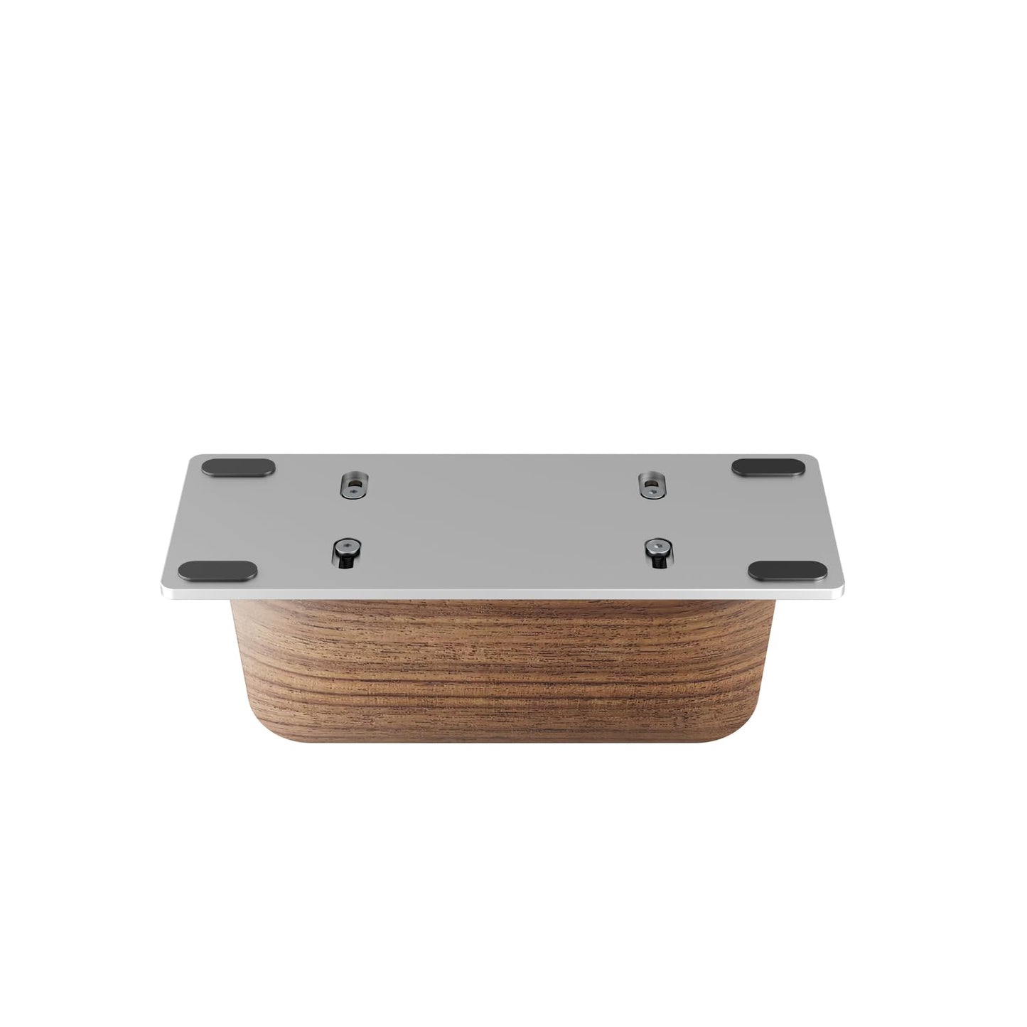 Vertical Laptop Stand for Desk, Black Walnut Wood and Aluminium Laptop Holder for All MacBook, Surface, Samsung, HP, Dell, ‌Chromebook