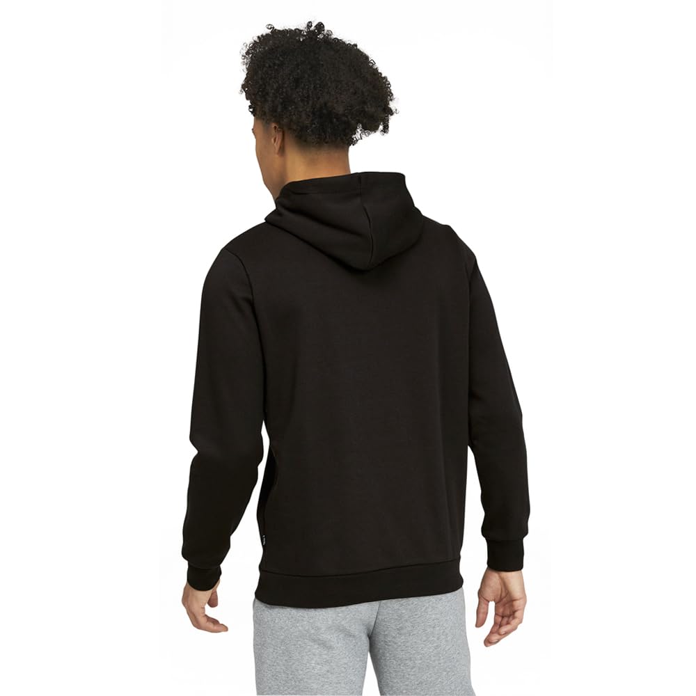 PUMA Men's Essentials Big Logo Fleece Hoodie, Cotton Black, Small