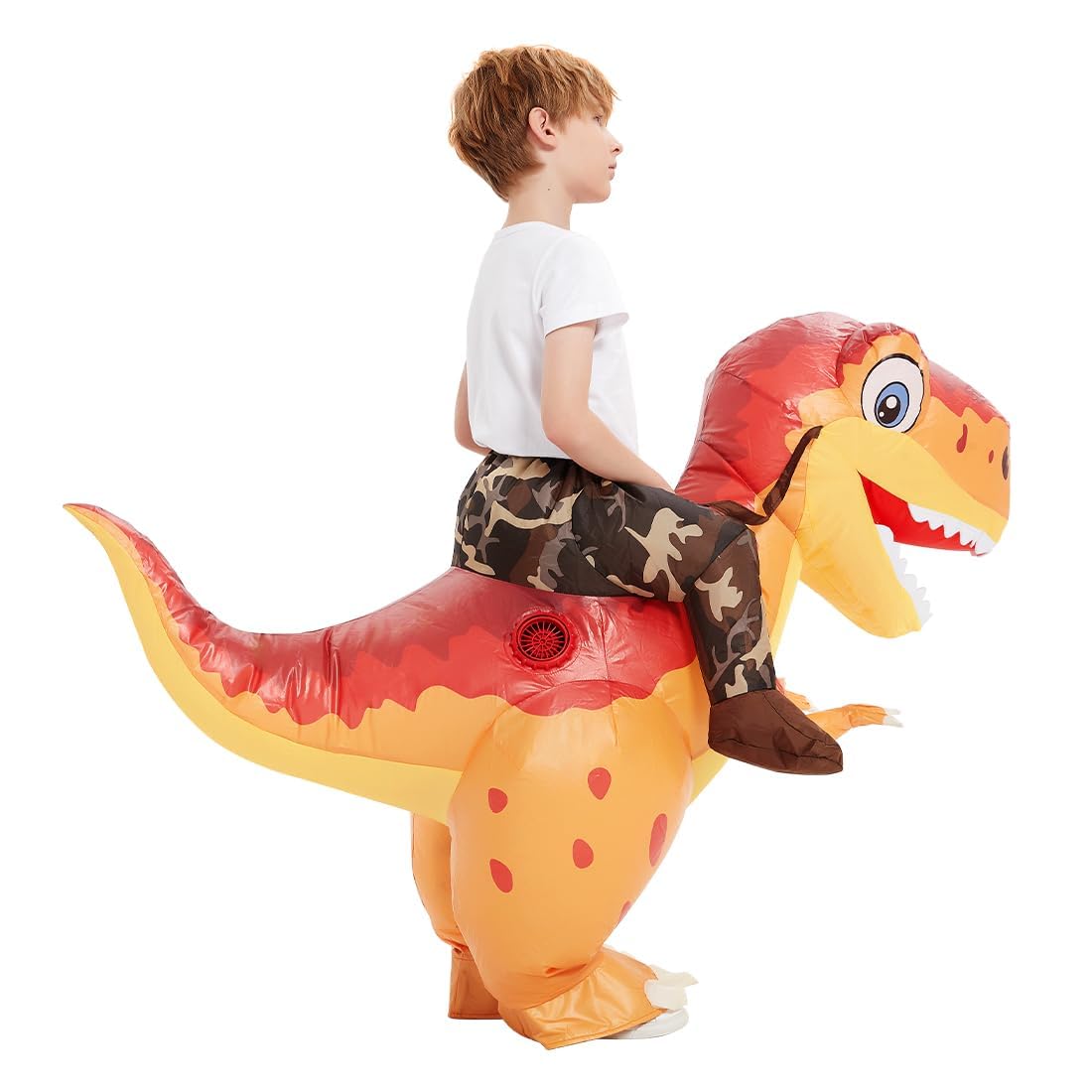 COMIN Inflatable Dinosaur Costume Kids Blow Up T Rex Dino Costumes Funny Fancy Dress for Halloween Party