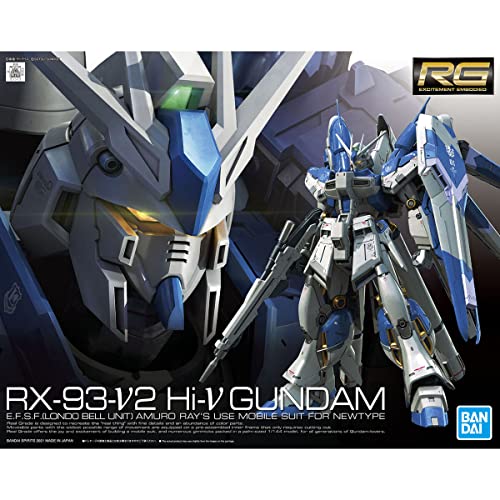 Bandai Hobby RG - #36 Hi-Nu Gundam [Char's Counterattack Beltorchika Children], Bandai Spirits Hobby RG 1/144 (2555540), Multi Color
