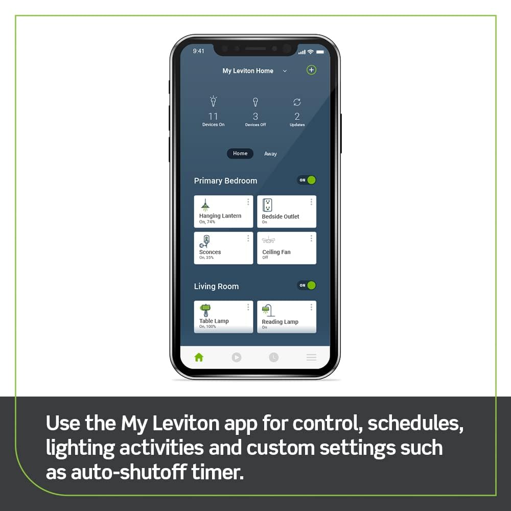 Leviton Decora Smart Outlet, Tamper-Resistant 15A, Wi-Fi 2nd Gen, D215R-1RW, White