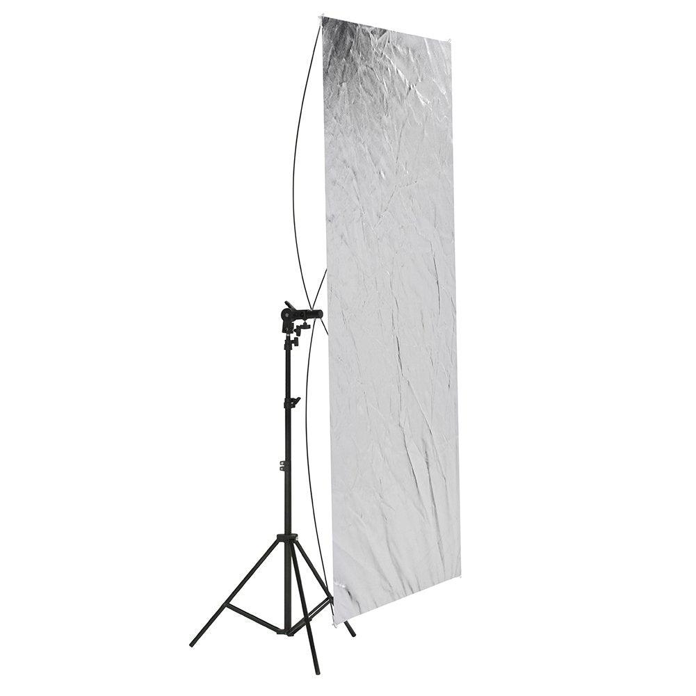 Neewer 35" x 70"/ 90 x 180cm Photo Studio Gold/Silver & Black/White Flat Panel Light Reflector with 360 Degree Rotating Holding Bracket and Carrying Bag