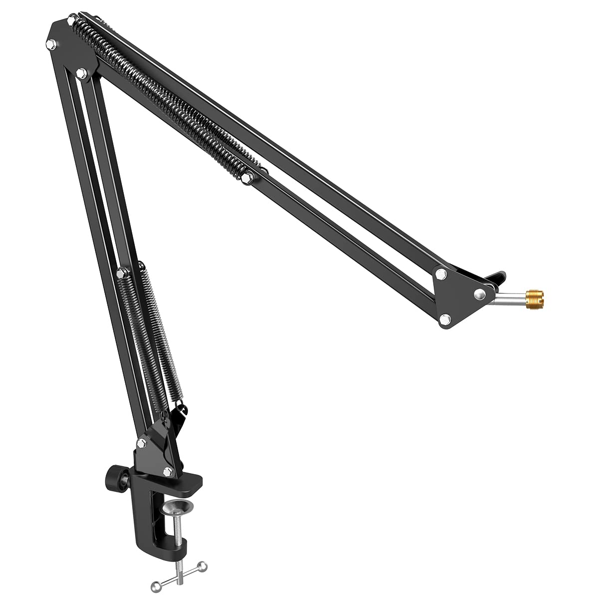 FIFINE Microphone Arm Stand, Suspension Mic Scissor Boom Arm stand with Metal Material, 3/8" to 5/8" Adapter, Desk Clamp, for Recording, Streaming, Podcast, Video, Flexible and Durable-CS1