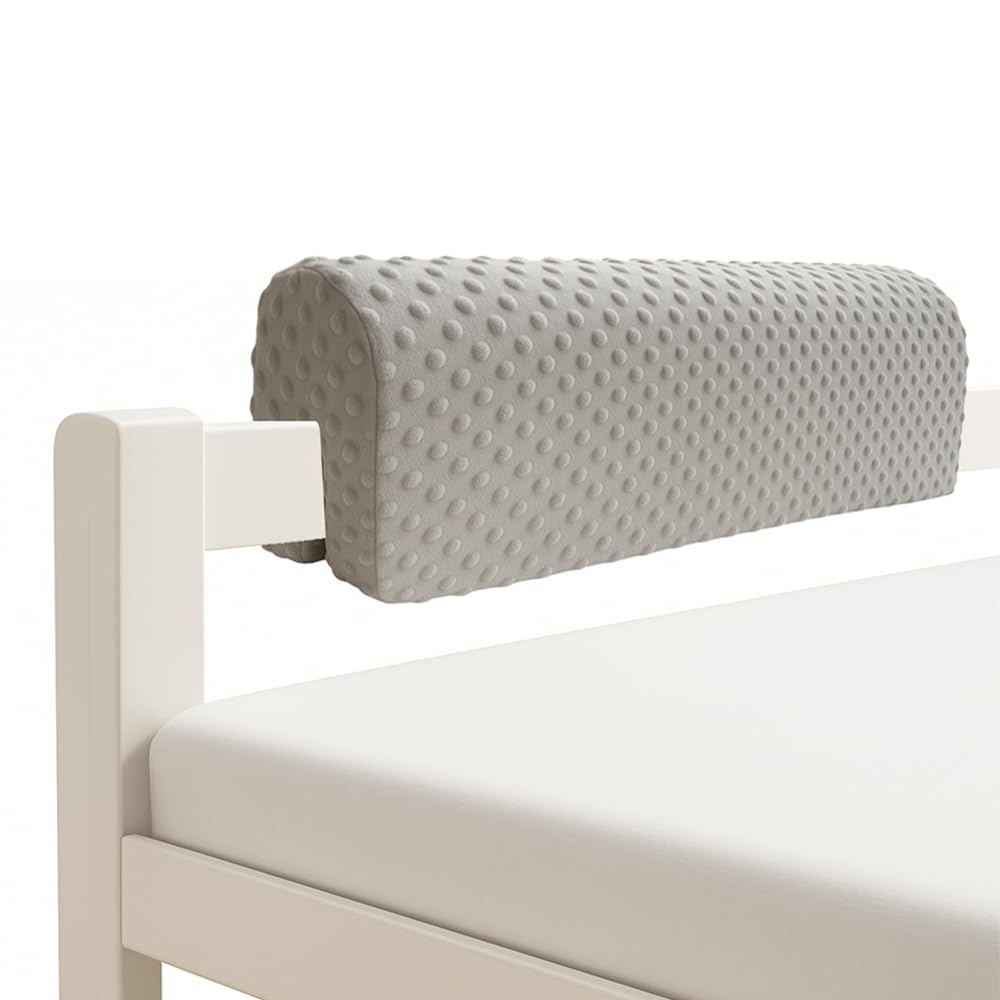 Wonder Space Toddlers' Bed Rail Bumpers Protecter - Children's Bed Guardrail Padding - Anti-Collision | Increased Heigh| Fall Prevention - Easy Installation Enhanced Safety Universal Fit (90cm, Grey)