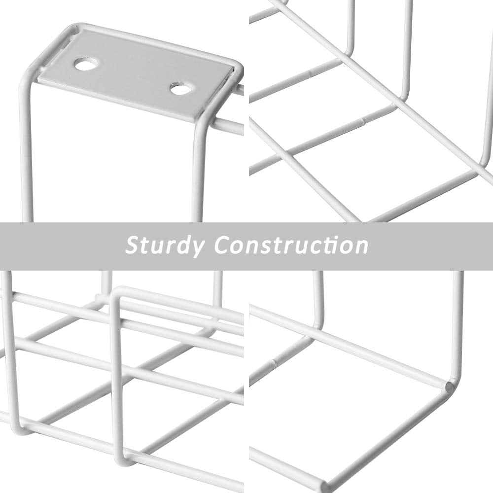 2 Packs Cable Management Tray, 40cm Under Desk Organizer for Wire Organization, Metal Holder for Desktop Computer Home Office Kitchen Workstation to Cover and Hide Power Strips