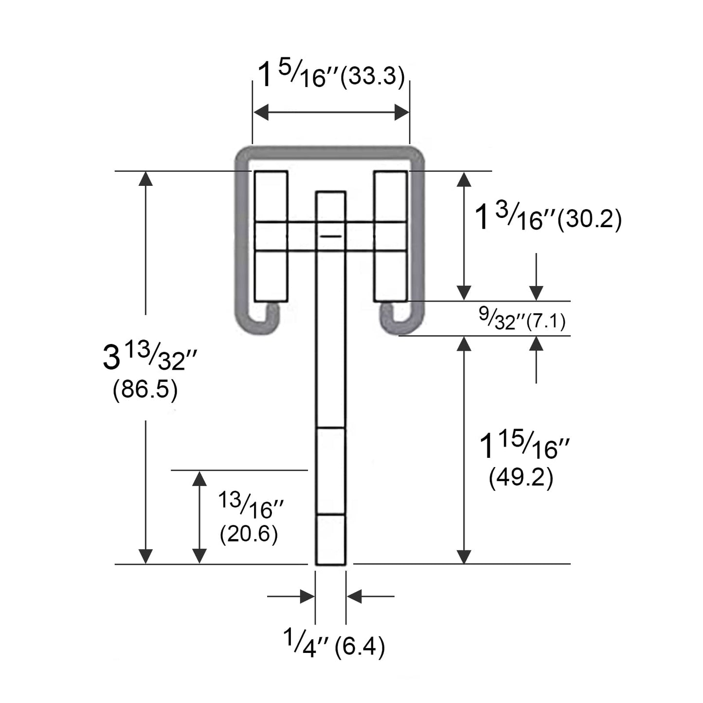 Trolley Assembly,2 Wheel Trolley Rollers for Use with 1-5/8" Wide and All 1-5/8" or Taller Strut Channel (Pack of 4)…