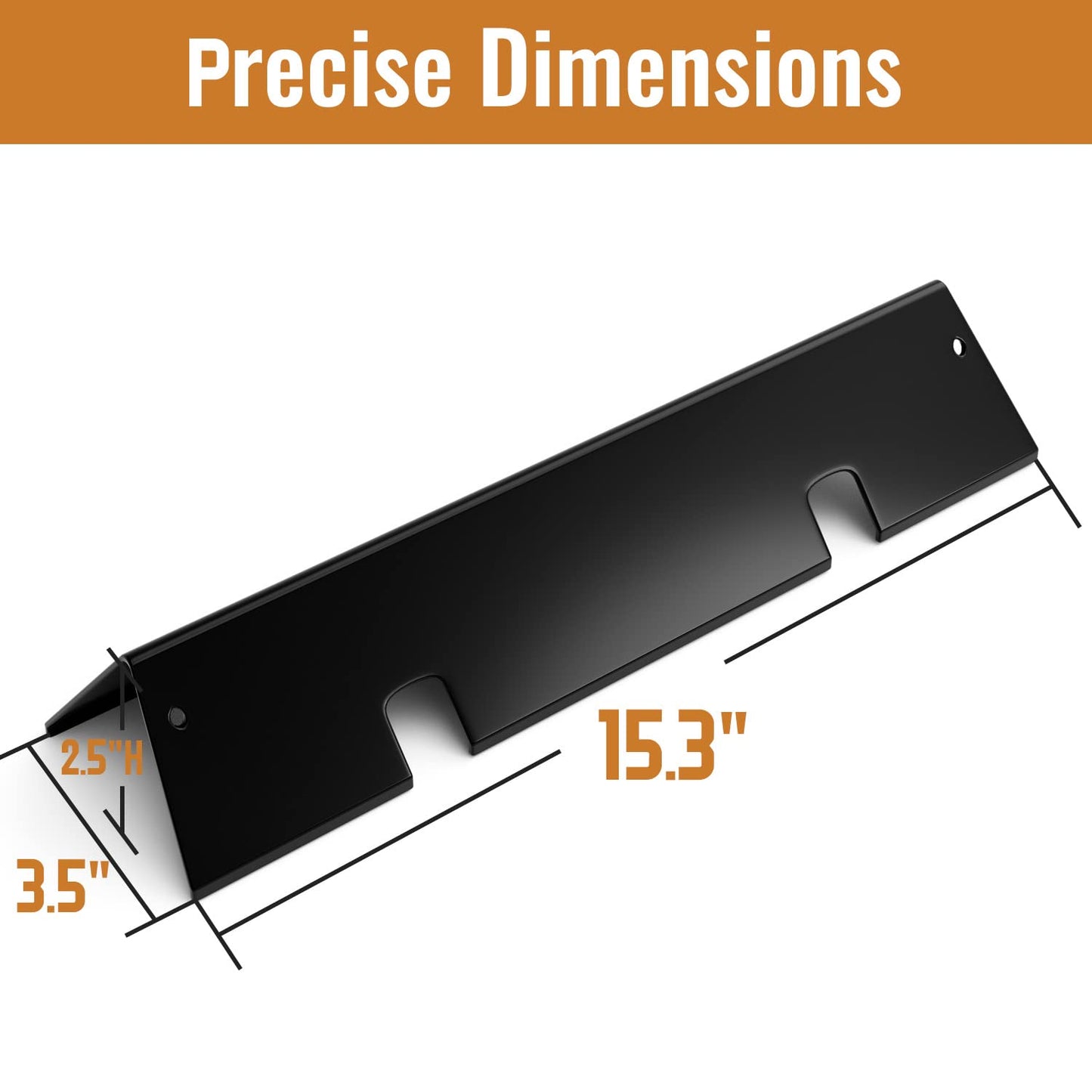 7635 Flavorizer Bars for Weber Spirit 2 Grill Parts, Grill Replacement Parts for Weber GS4 Spirit II & I E210 S210 E220 S220 Grills, for Weber GS4 Grill Parts 67045, Porcelain-enameled, 15.3", 3-Pack