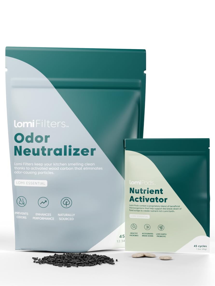 Lomi Pods & Filters Bundle | Lomi Pods Turn Your Food Scraps into Nutrient-Rich Plant Food. | Activated Charcoal Filter Refills Keep Your Kitchen Smelling Fresh and Odour-Free