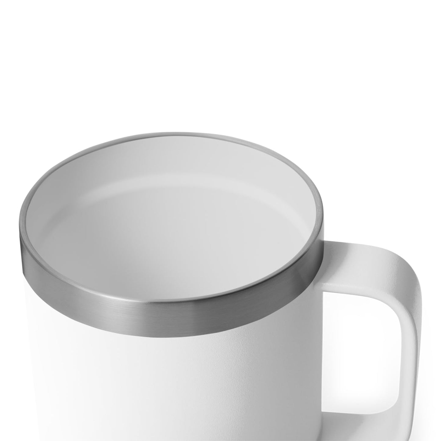 YETI Rambler 10 oz Ceramic Lined Stackable Mug, Vacuum Insulated, Stainless Steel with MagSlider Lid, White