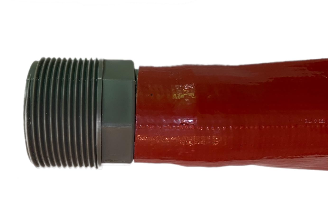 1.5" x 50' Reinforced PVC Swimming Pool Backwash/Discharge Hose in Dark Red with 2 x Stainless Steel Clamps