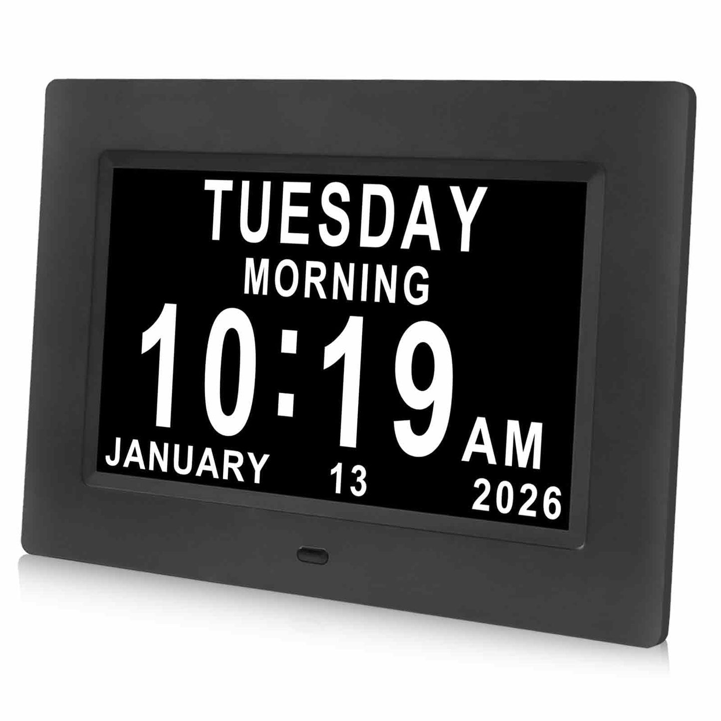 Dementia Clocks for Seniors,7 Inch Clock with Day and Date for Elderly,12 Alarms Option,Auto Dimmable,Large Number Digital Clock with Large Display