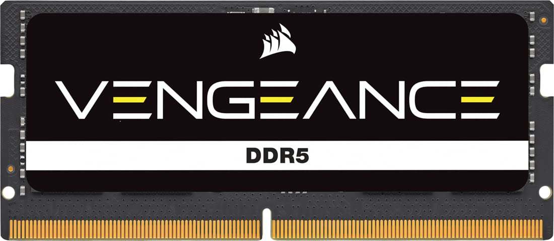 CORSAIR Vengeance SODIMM DDR5 RAM 32GB (1x32GB) 5600MHz CL48 Intel XMP iCUE Compatible Computer Memory - Black (CMSX32GX5M1A5600C48)