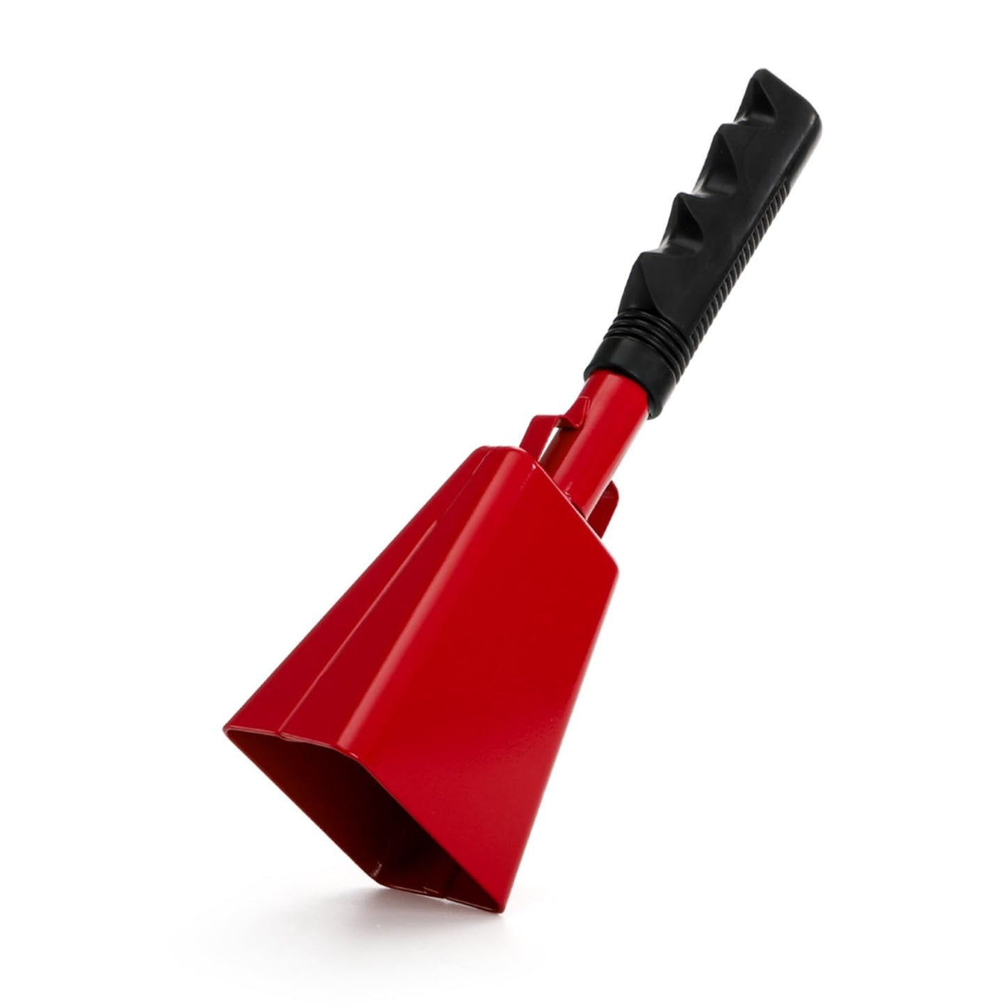 Peohud 6 Pack Cowbell with Handle, 10 Inch Loud Cheering Cow Bell for Sports Events, Red Steel Noise Makers for Football Games, Stadiums, Party, Percussion Musical Instruments