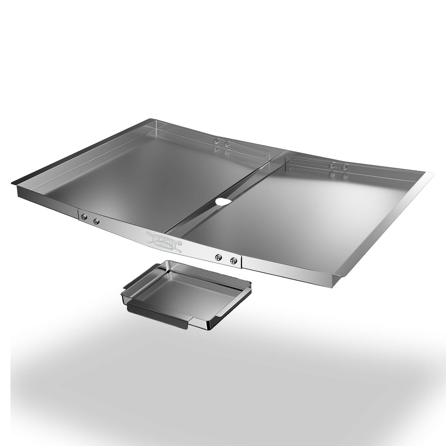 Vencino Stainless Steel Grill Grease Tray with Catch Pan - Adjustable Drip Pan for 4/5 Burner Gas Grill Models from Dyna Glo, Nexgrill, Expert Grill, BHG and More (24"-30")