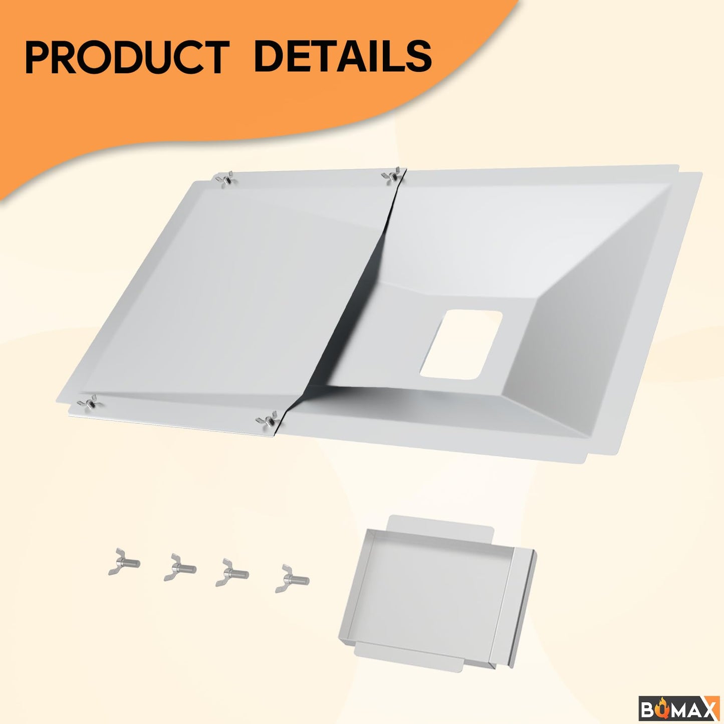 Universal Grease Tray with Catch for Nexgrill BBQ Grill 720-0830H, Adjustable Drip Pan for Nexgrill, Kenmore, Expect Grill BBQ Replacement Parts, BBQ Grease Tray for 3/4/5 Burner BBQ Gas Grill
