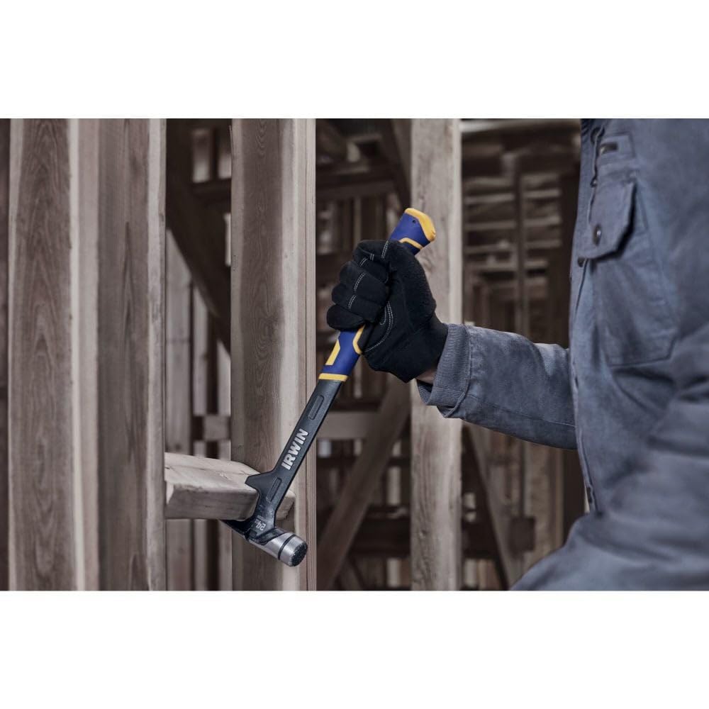 IRWIN Framing Hammer, 24oz Steel Demolition Hammer with Magnetic Nail Starter (IWHT51024)