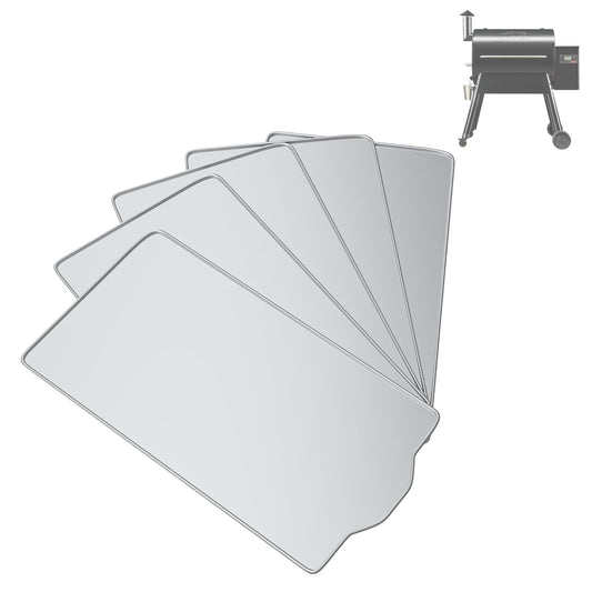 AJinTeby 5 Pack Drip Tray Liners for Traeger Pro 780 Pellet Grill, BAC520 Drip Tray Liners, Heat-Resistant Foil Liners, Aluminum Tray for Catching Grease, 27.5" x 15.4"