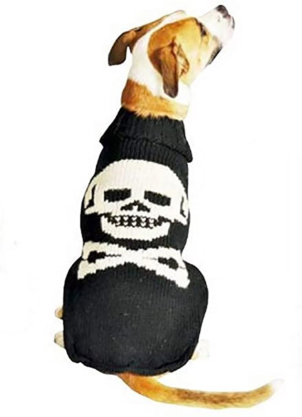 Chilly Dog Black Skull Dog Sweater, X-Large