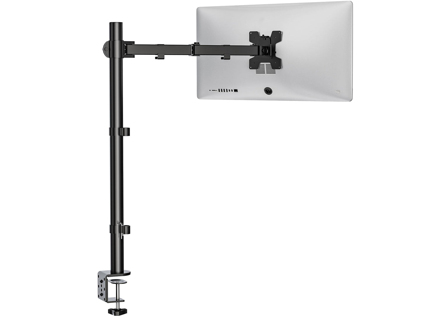 WALI Monitor Arm Desk Mount for Screen up to 32 Inch, Extra Tall Single Monitor Arm, Articulating Monitor Mount, Holds up to 22 lbs, 75x75/100x100mm (M001XL), Black