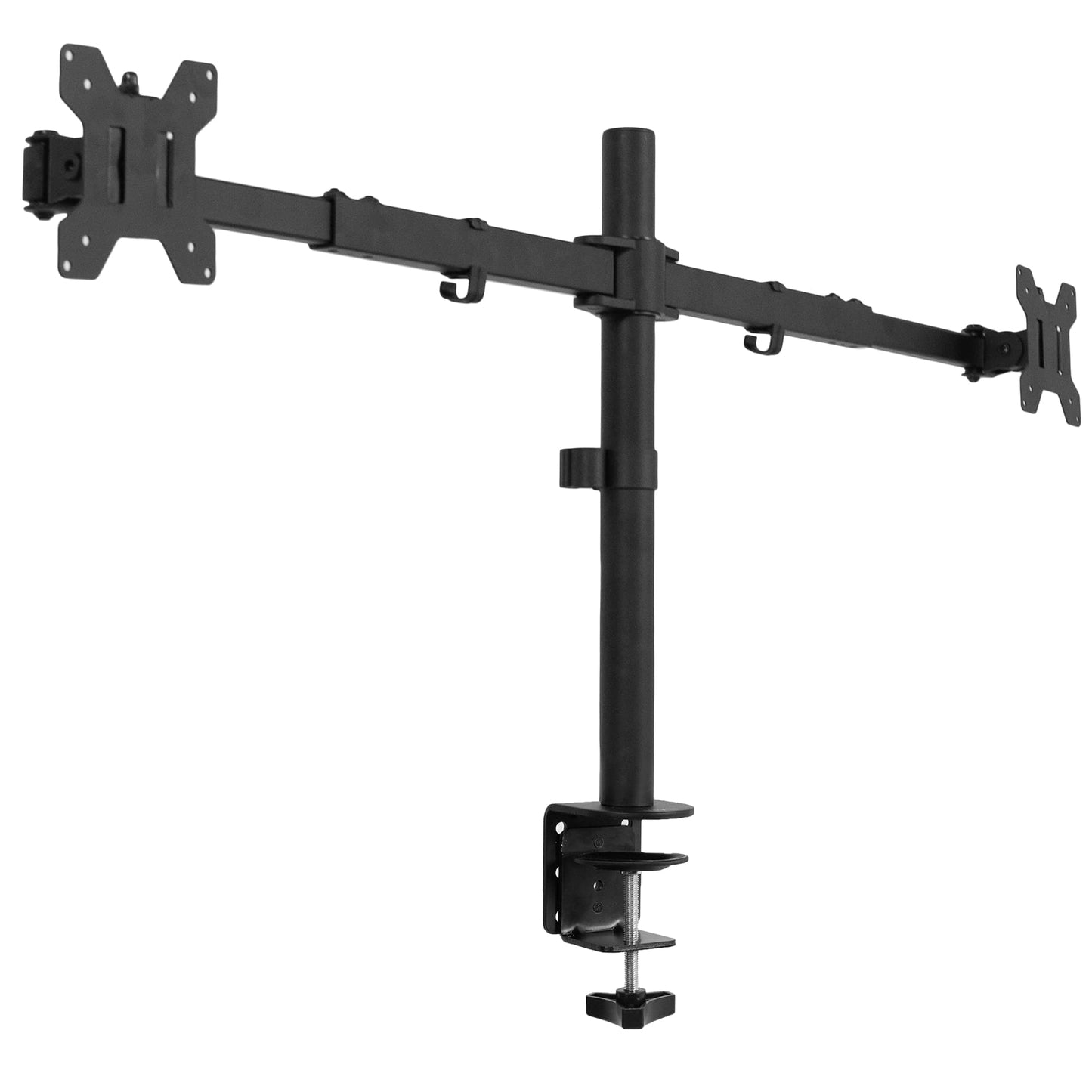 VIVO Premium Dual Ultra Wide LCD LED 27 to 38 inch Monitor Desk Mount, Heavy Duty, Adjustable Telescoping Arms, Flush Wall Setup, Fits 2 Screens, Black, STAND-TS38C