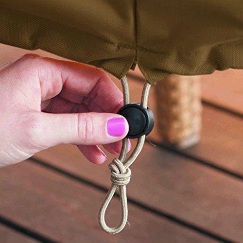 Classic Accessories Veranda Square Patio Fire Column Cover, Pebble