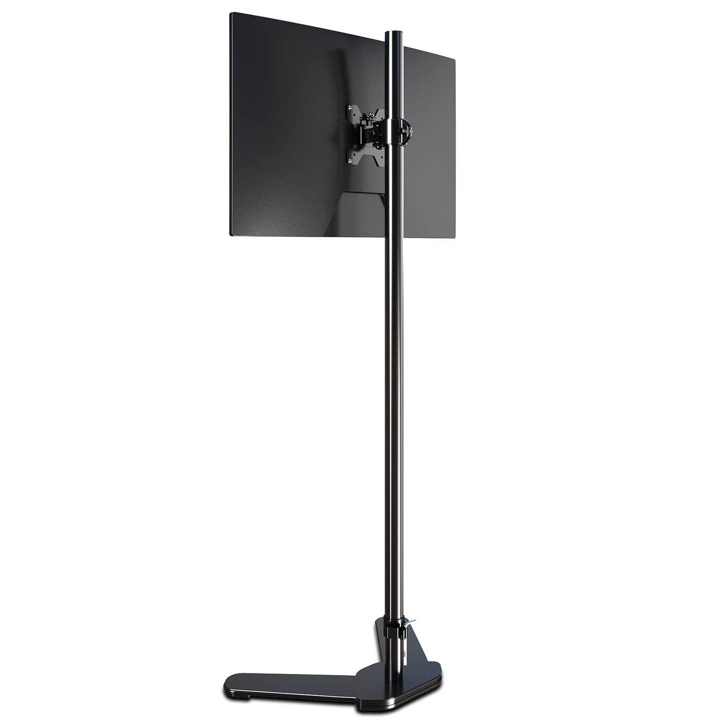 Pholiten Extra Tall Monitor Stand with 47inch Pole，Floor Monitor Stand, Free-Standing Monitor Desk Mount Support 13 to 27 inch Screen,20lbs,Heavy-Duty Fully Adjustable Arms with Max VESA 100x100mm