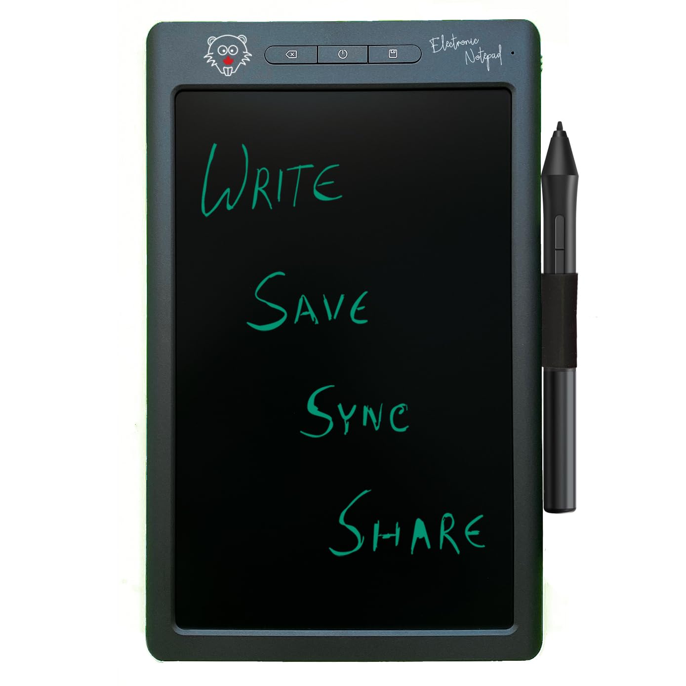 BeaverPadⓇ LCD Writing Pad/Drawing Board (Ewriter) and Graphics Tablet with Memory, Save and Bluetooth Function (Grey)