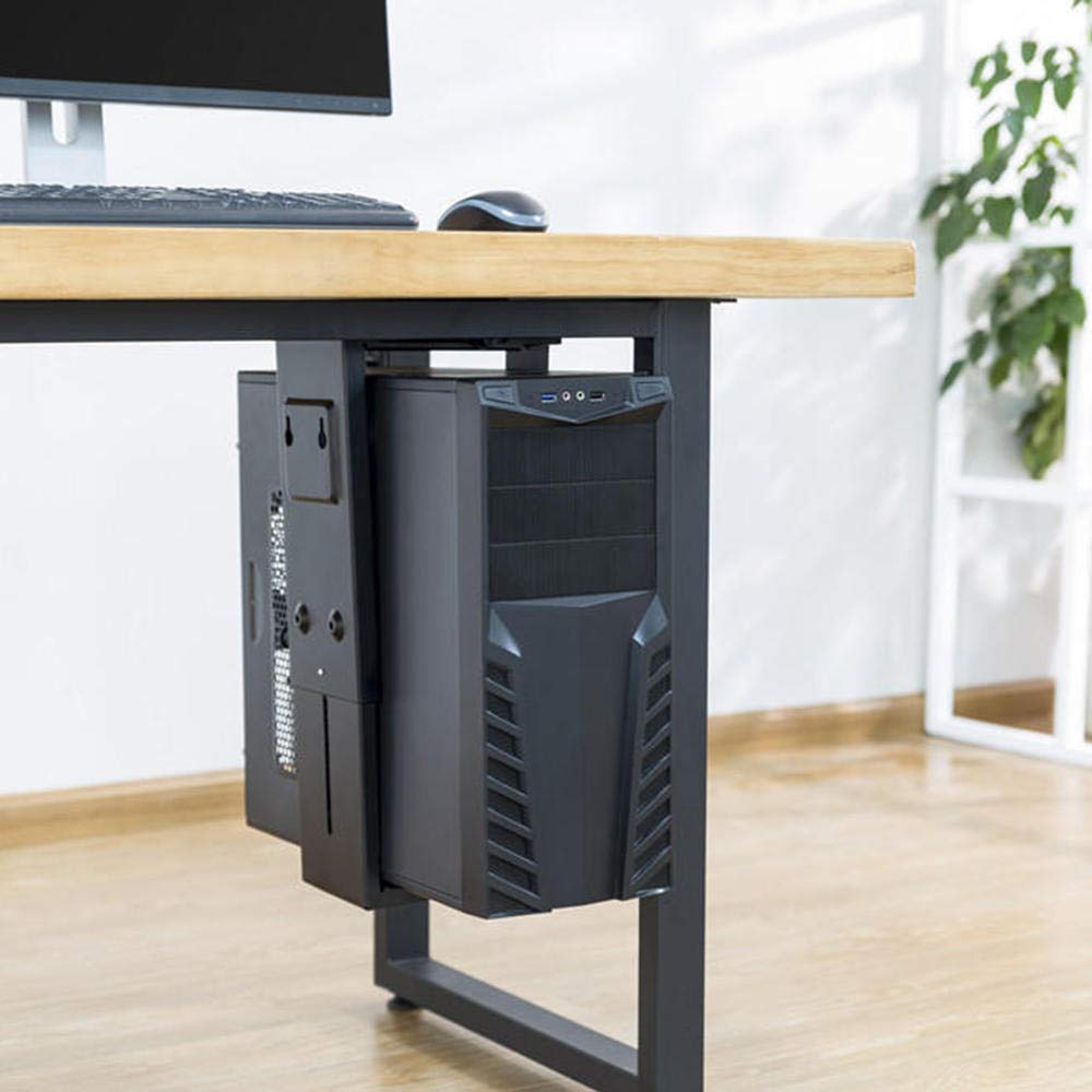 PrimeCables Under Desk Computer Mount, Most CPU Wall/Under Desk PC Tower Mount Heavy Duty Steel Computer Tower Stand, Secure Fit, 360° Swivel (Adjustable for 3.46-7.99" Width, 1.81-20.94" Height)