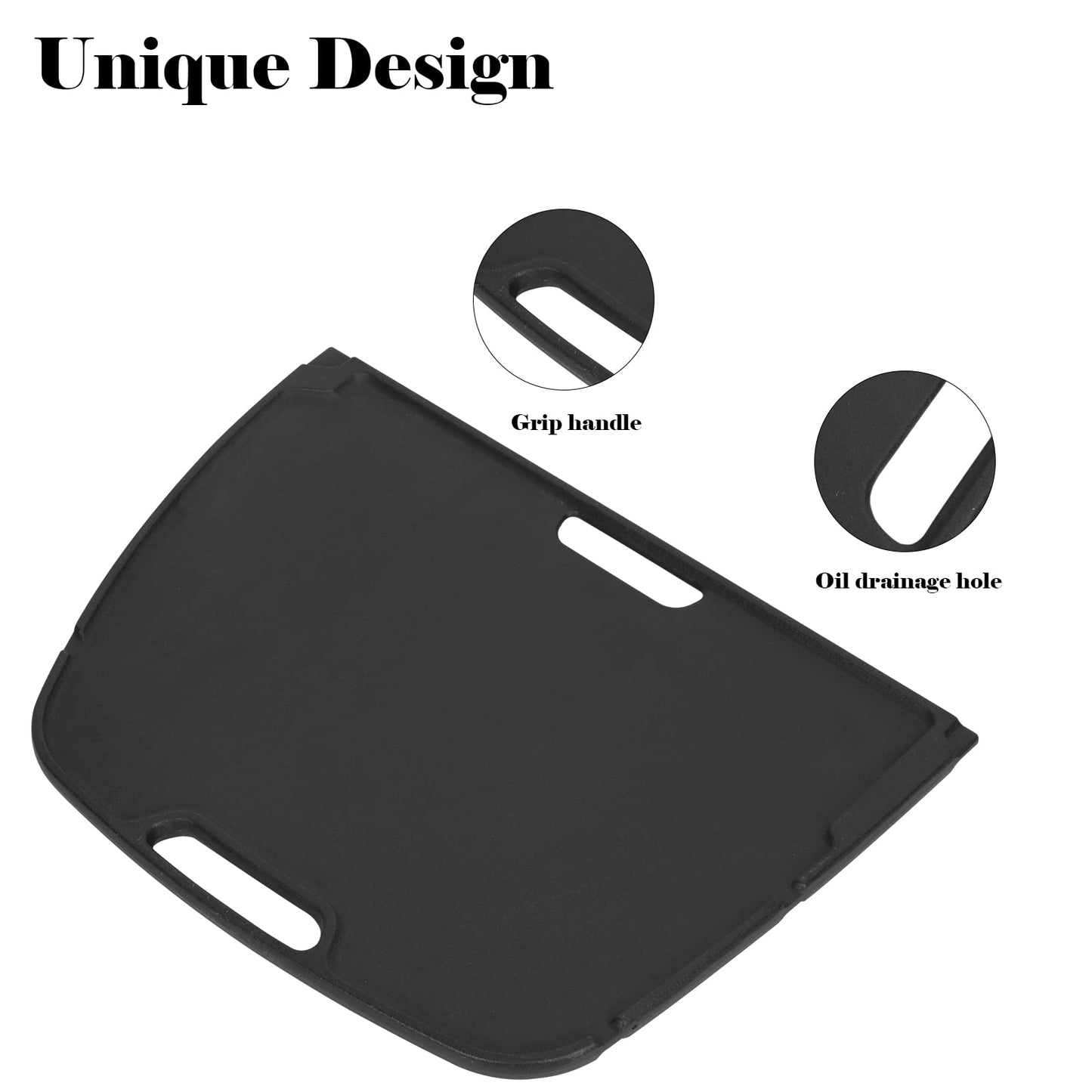 Cast Iron Grill Griddle for Napoleon TravelQ 285 Series Portable Gas Grill, BBQ Griddle Plate Replacement Part for Napoleon 56080 Grill Accessories
