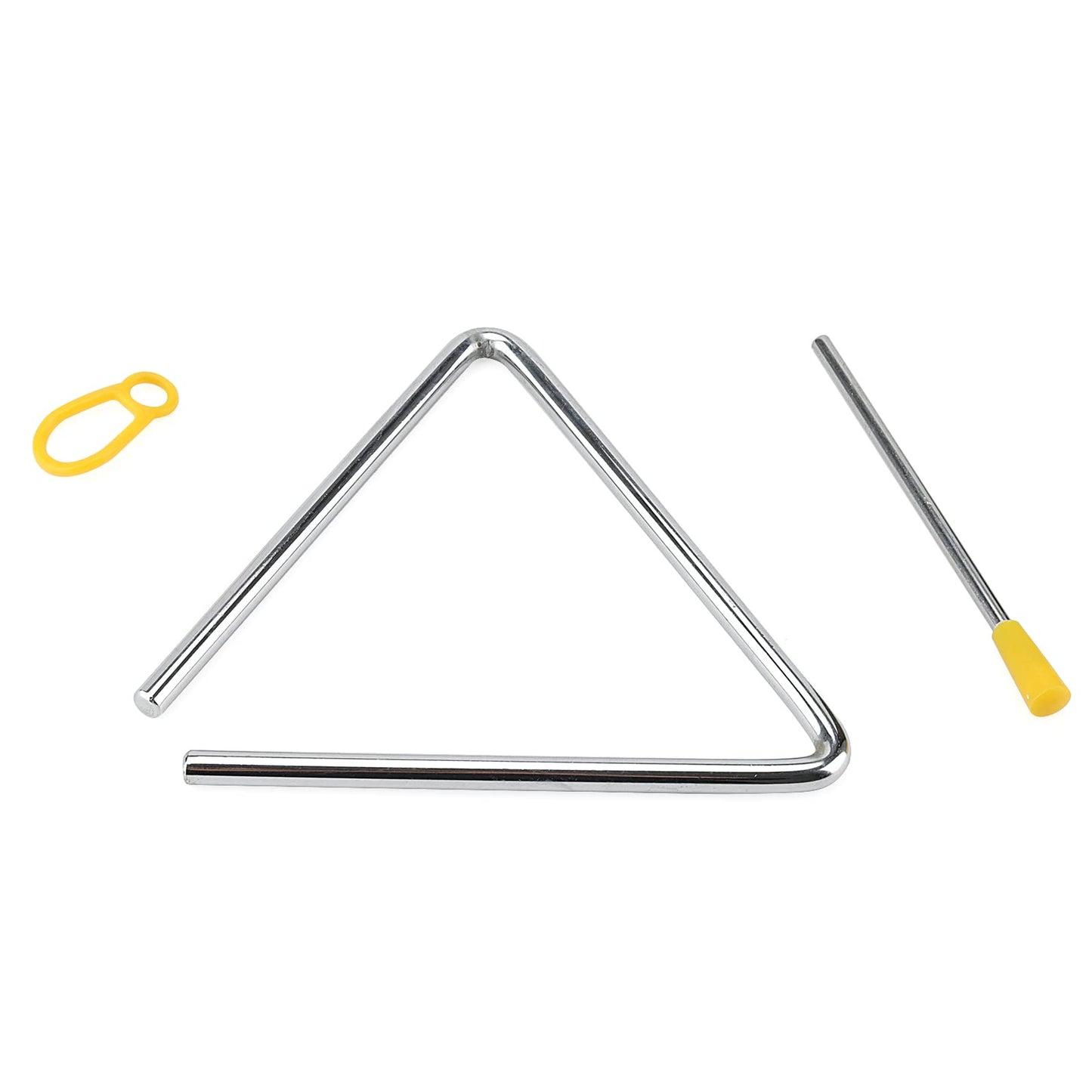 SOUJAP 12 Pack 6 Inch Triangle Instrument, Musical Steel Triangles with Striker, Hand Percussion Triangle Instrument for Music Clubs, Band