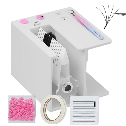 ANNAFRIS Flowering Machine Lash Fan Maker Easier to Create DIY Eyelash Extensions Fans Individual Eyelash Separator Root Splitter Machine (White)