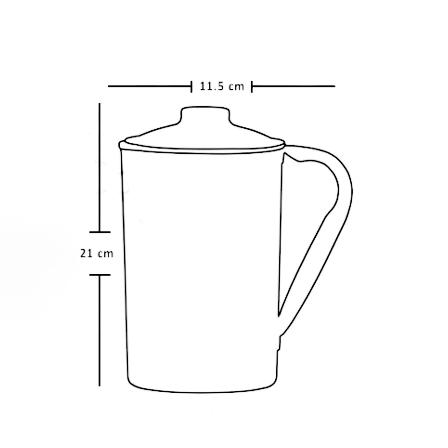 2activelife 100% Pure Copper Pitcher 50.72 Oz / 1500 ml | Drinking Water Traditional Hammered Pitcher with Lid | Copper Jug Handle Water Bottle | Ayurveda Health Benefits | Serving Water in Daily Use