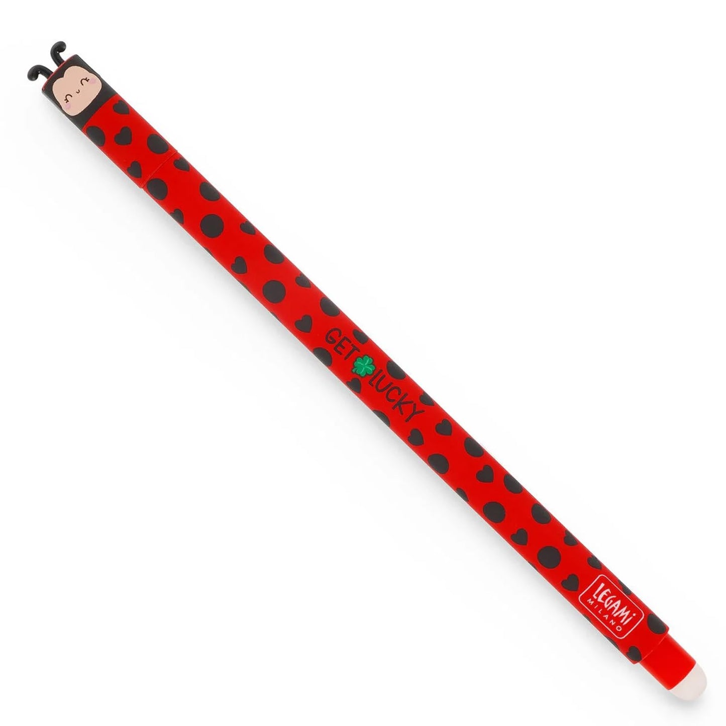 LEGAMI - Set of 15 Erasable Gel Pens with Thermosensitive Erase Ink, Range of ink colours & barrel designs, 0.7mm Tip, Animal Designs, Ladybug, Monster, Tiger, and Farmyard