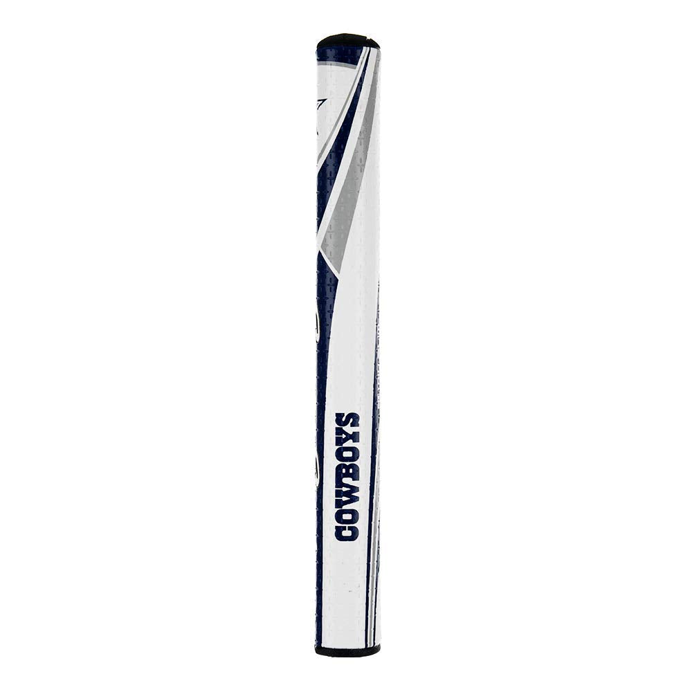 SuperStroke NFL Golf Putter Grip, Dallas Cowboys (Mid Slim™ 2.0) | Cross-Traction Surface Texture and Oversized Profile | Even Grip Pressure for a More Consistent Stroke | Non-Slip Grip,Navy/White