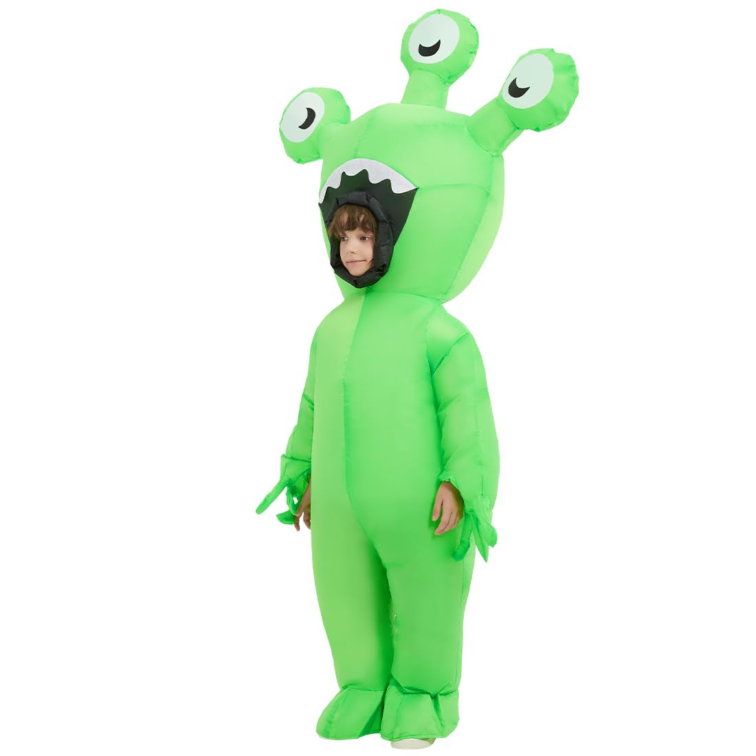 COMIN Halloween Inflatable Alien Costume Kids Cosplay Costumes Funny Ride on Blow Up Costumes Alien Suit for Teens (48'')