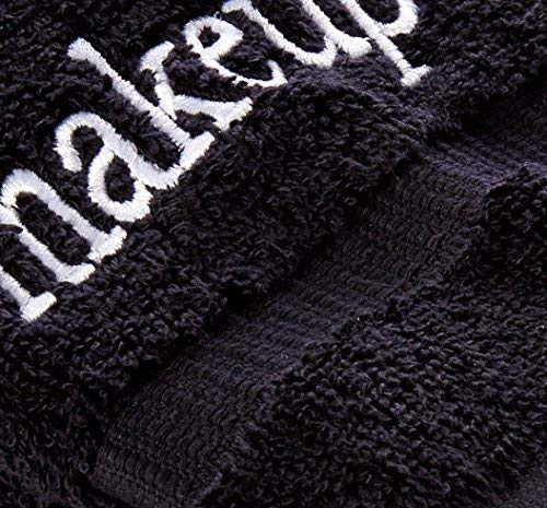 Chakir Turkish Linens Premium Cotton Absorbent Turkish Towels (Washcloth - 6 Piece - Black-Makeup)
