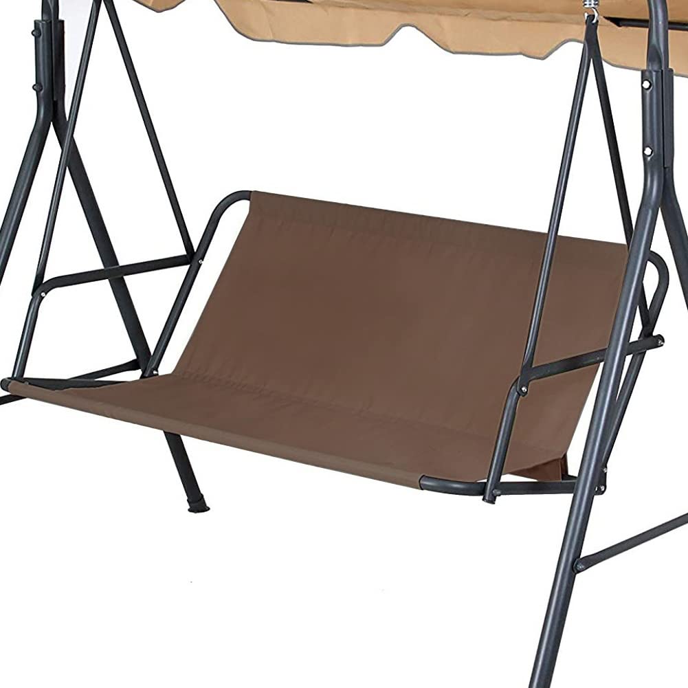 Replacement Swing Seat Cover, 600D Oxford Cloth Waterproof 2/3 Seat Patio Swing Seat Replacement Covers for Outdoor Porch Garden Yard Swings (Coffee/58.26"x19.68"x19.68")