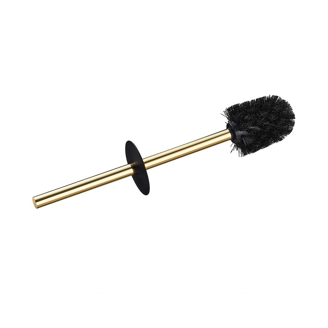 BGL Toilet Brush Holder Gold, Stainless Steel 304 Gold Round Freestanding Toilet Bowl Brush and Holder for Bathroom
