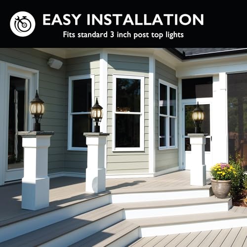 Design House 502211 Pier Base for Lamppost, Black