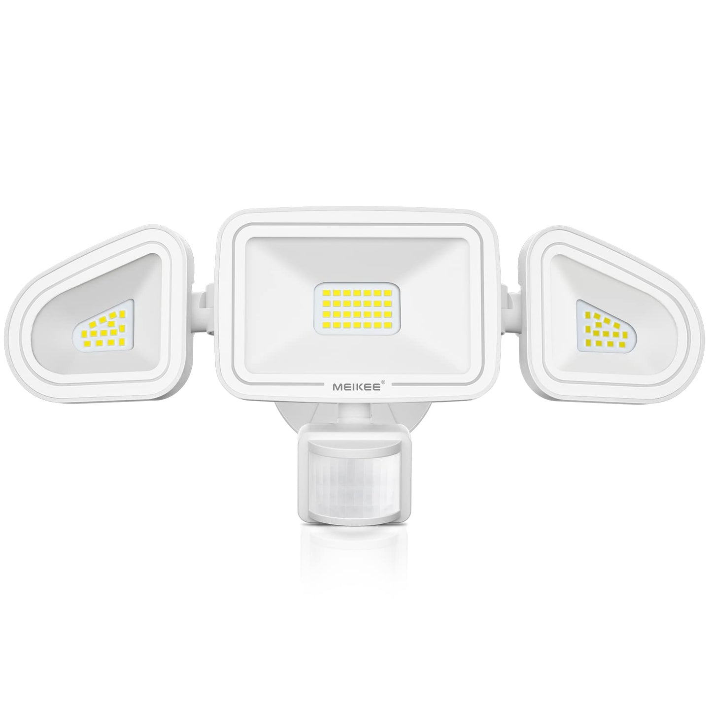 Motion Sensor Light Outdoor, MEIKEE 42W 3600LM LED Security Flood Lights, IP65 Waterproof 6500K, 3 Adjustable Heads Motion Detected Outdoor Lighting for Garage, Yard, Patio, Pathway