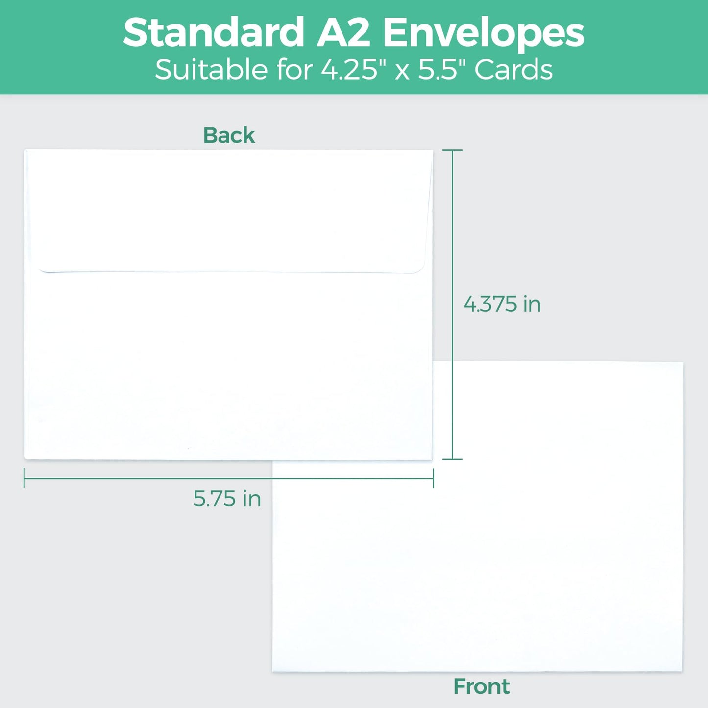 A2 White Envelopes 1000 Pack, Ohuhu 4-3/8" x 5-3/4" Envelopes, Printable Invitation Envelopes, Envelopes Self Seal for 4.25x5.5 Cards, RSVP, Weddings, Invitations, Photos, Graduation, Baby Shower