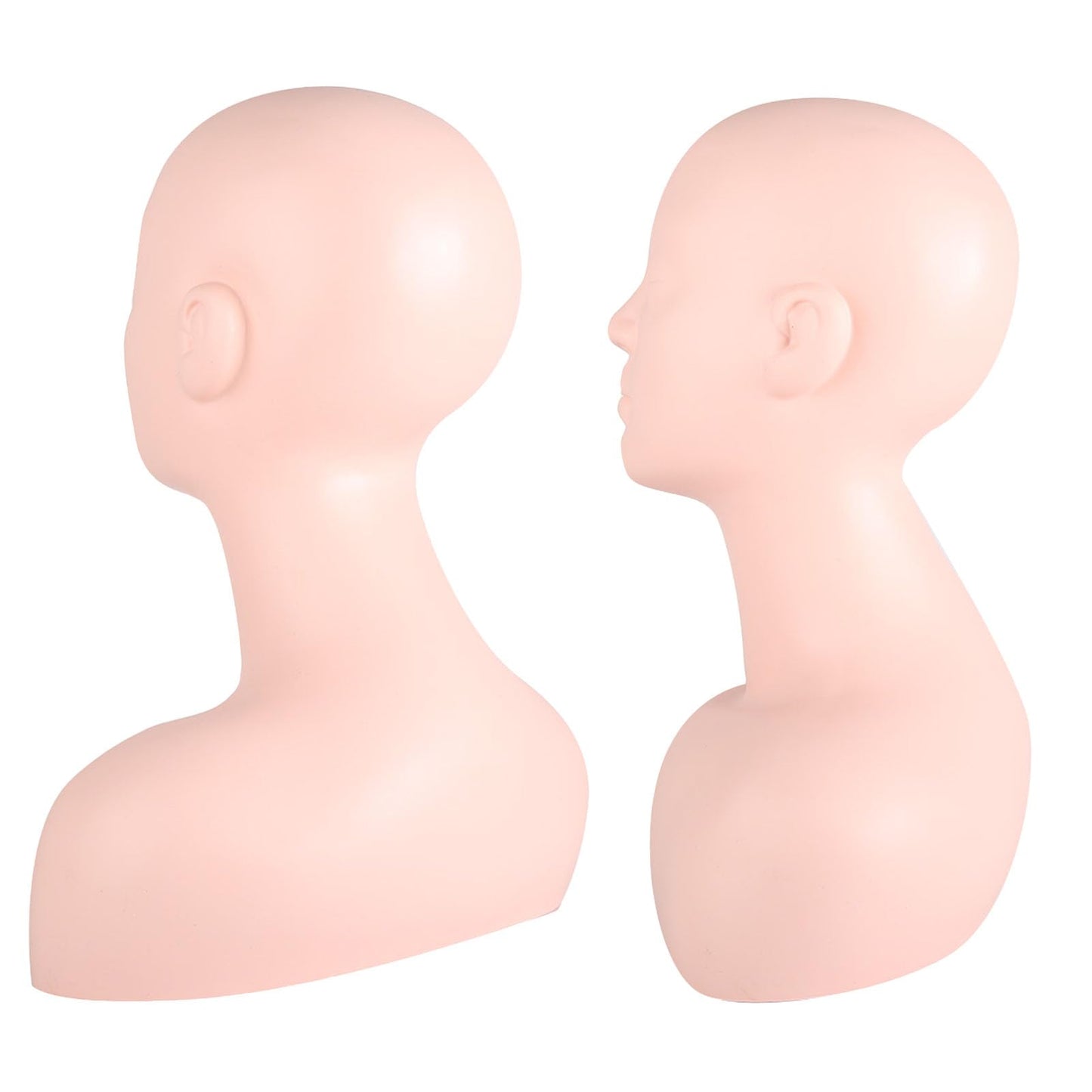 Lwuey Multi Function Makeup Practice Model, Esthetics Soft Mannequin Head with Shoulders Massage Wig Hat Display Silicone PVC Skin Texture Convenient Suitable for Salons Cosmetology School Students