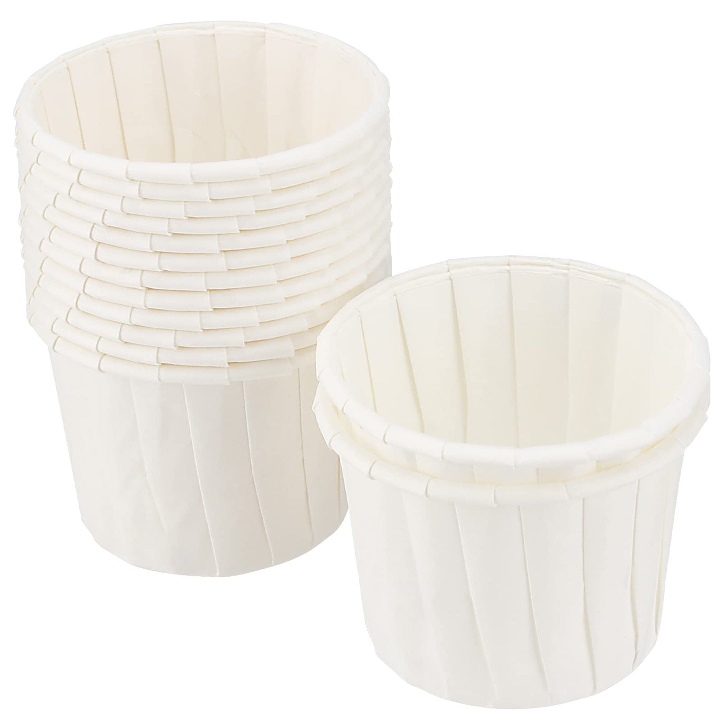 SINJEUN 1000 Pack 2 oz Paper Souffle Portion Cups, Disposable Small Sample Cup Snack Cups for Measuring, Jello Shots, Condiments, Sauces, White