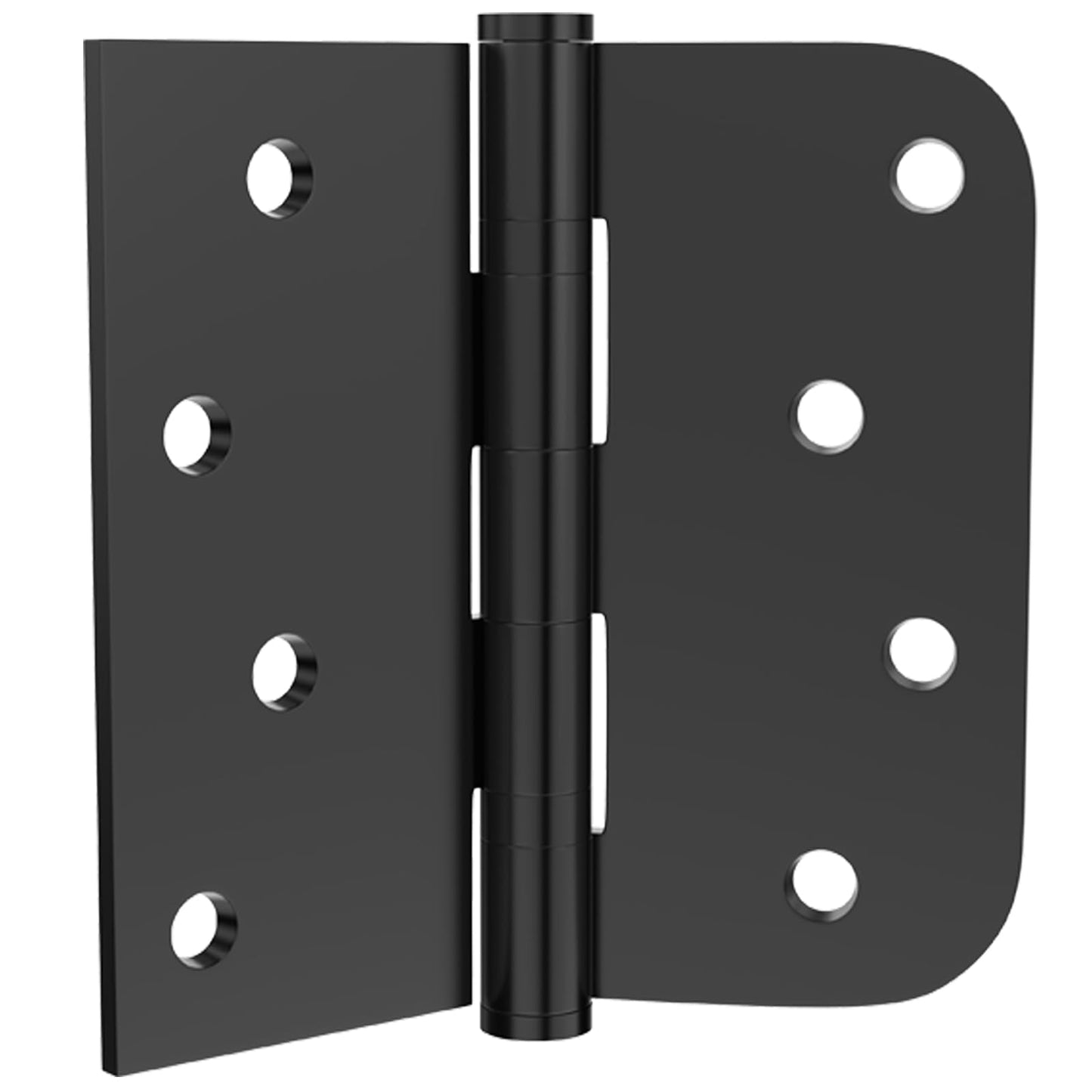 3-Pack Door Hinges, Stainless Steel Ball Bearing Door Hinges, Heavy Duty Door Hinges, 4" X 4" with 5/8" Radius Corner, (Matte Black)