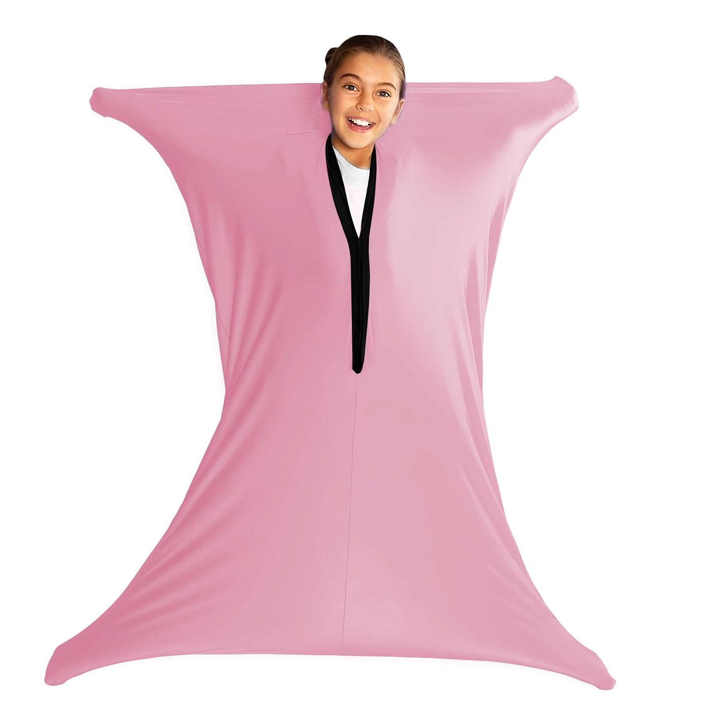 Sensory Body Sock for Kids Adult, Full-Body Wrap Stretchy Body Sox to Relieve Stress for Children with Autism, Anxiety (pink, L/Height:140-160CM)