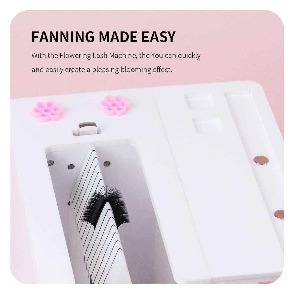 ANNAFRIS Flowering Machine Lash Fan Maker Easier to Create DIY Eyelash Extensions Fans Individual Eyelash Separator Root Splitter Machine (White)