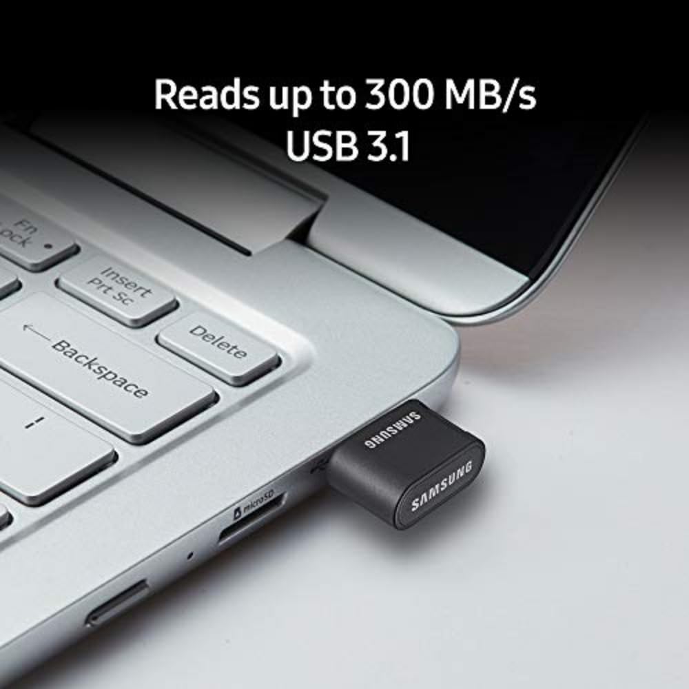 SAMSUNG MUF-256AB/AM FIT Plus 256GB - 300MB/s USB 3.1 Flash Drive, Gunmetal Gray [Canada Version]