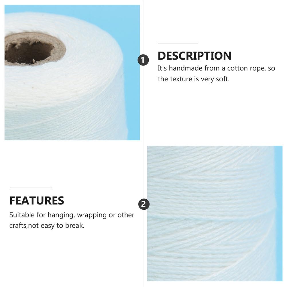 HOMSFOU Cotton Thread Sausage Packaging Rope 0.8mm Food-Grade Cooking Twine 4200m Kitchen Meat Butcher String for Home Cooking