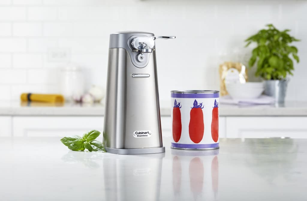 Cuisinart SCO-60 Deluxe Electric Can Opener, Quality-Engineered Motor System Allows You to Open Any Size Can, Stainless Steel