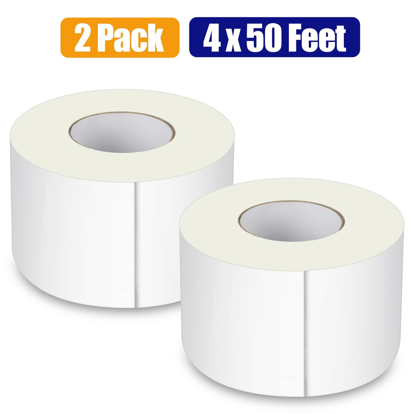 2 Pack RV Roof Tape, 4 Inch x 50 Feet RV Sealant Tape, UV & Waterproof RV White Seal Tape for RV Repair, Window, Boat Sealing, Truck and Trailer Roof Sealant, Stop Camper Roof Leaks